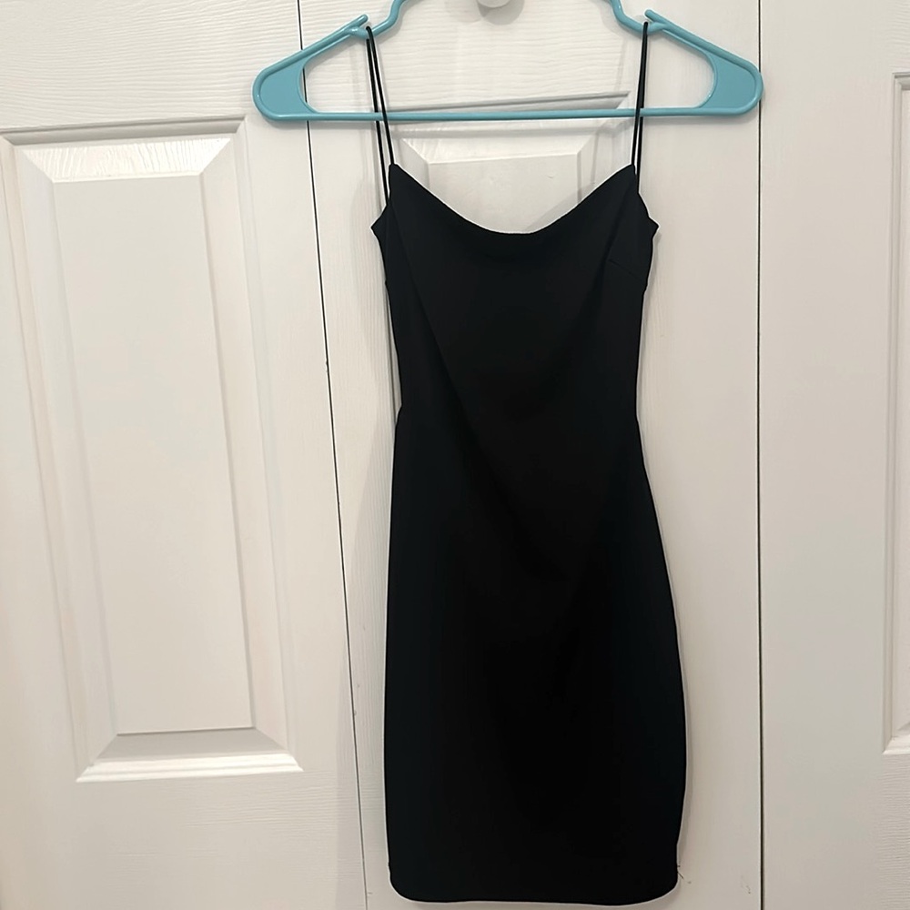 OPEN BACK MINI DRESS